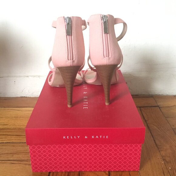 Kelly & Katie Light Pink Cleo Sandal Heels 8.5M - Picture 3 of 7
